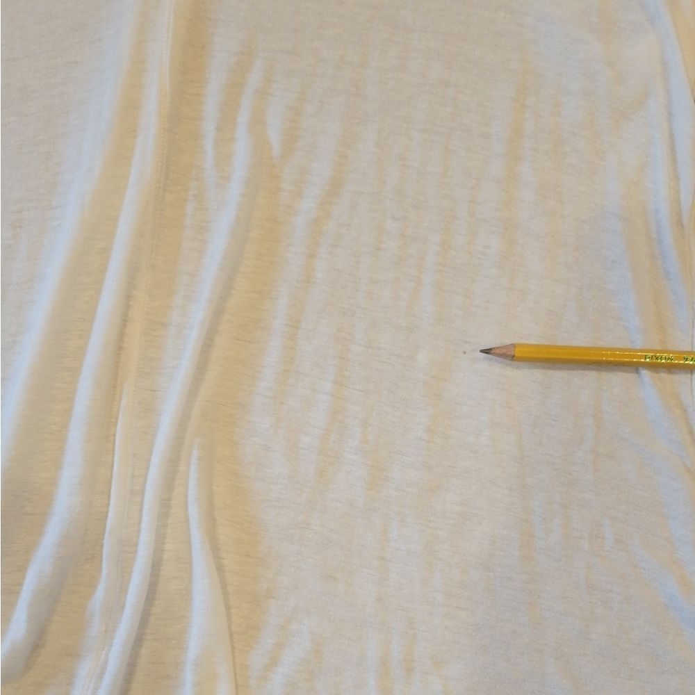 FREE PEOPLE Linen Blend Off White Bittersweet Cold Shoulder Tee Top S - Picture 13 of 13